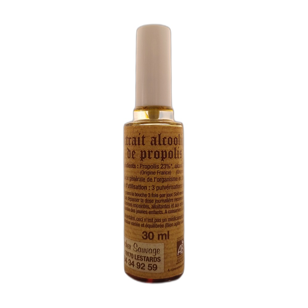 Extrait alcoolique de propolis bio plateau de Millevaches