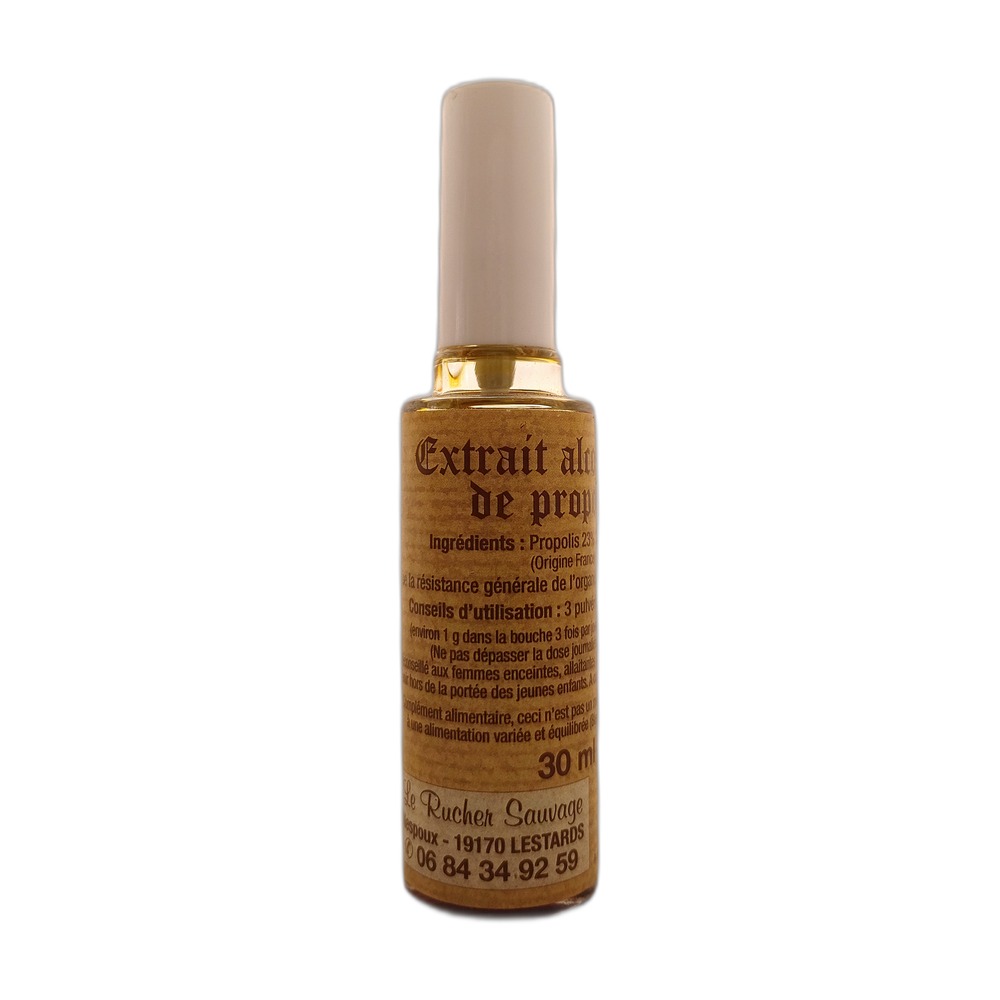 extrait alcoolique de propolis bio naturel, local de Corrèze en Limousin